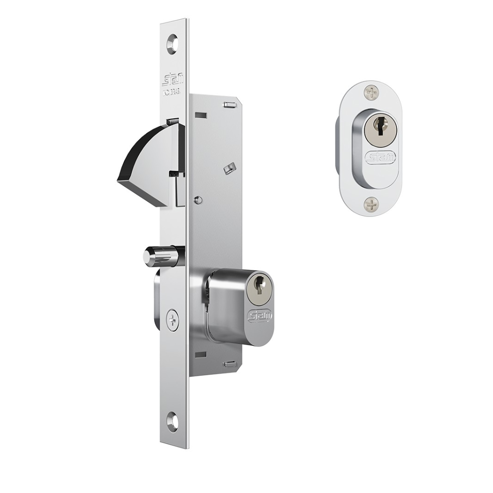 Fechadura P/ de Correr - 901 Buzio Branco (Stam)