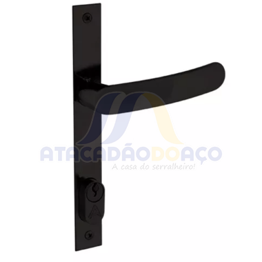 Fechadura P/ Perfil Estreito Preto - F1400 (Aliança)