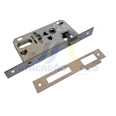 Fechadura Ext. P/ Porta Madeira Inox - 2600/71 (Aliança)