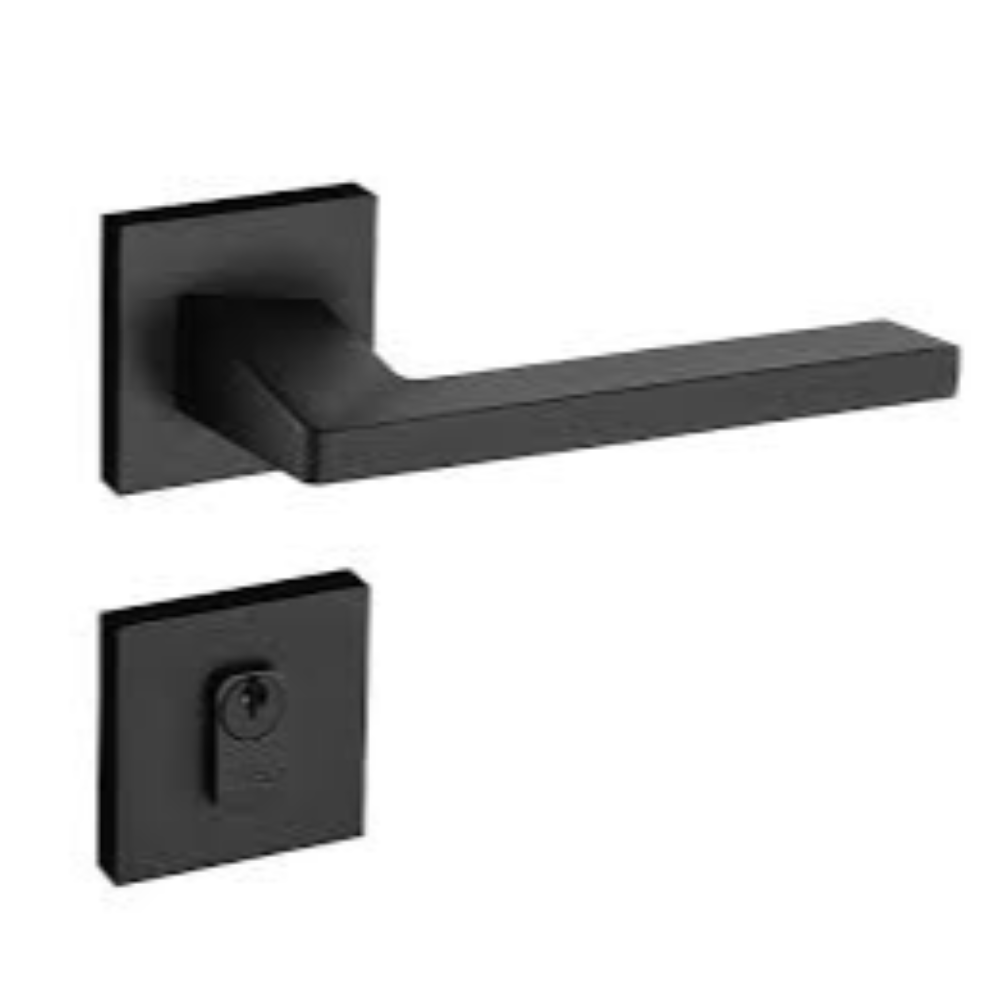 Fech. Ext. P/ Porta Mad.Esp.Preto Quad. (Pado 726)