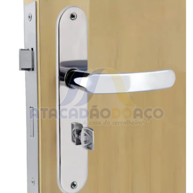 Fechadura WC P/ Porta Madeira Inox - 2800/71 (Aliança)