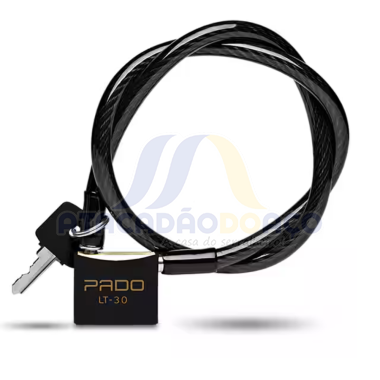 Cadeado P/ Bicicleta - 30/60 Preto (Pado)