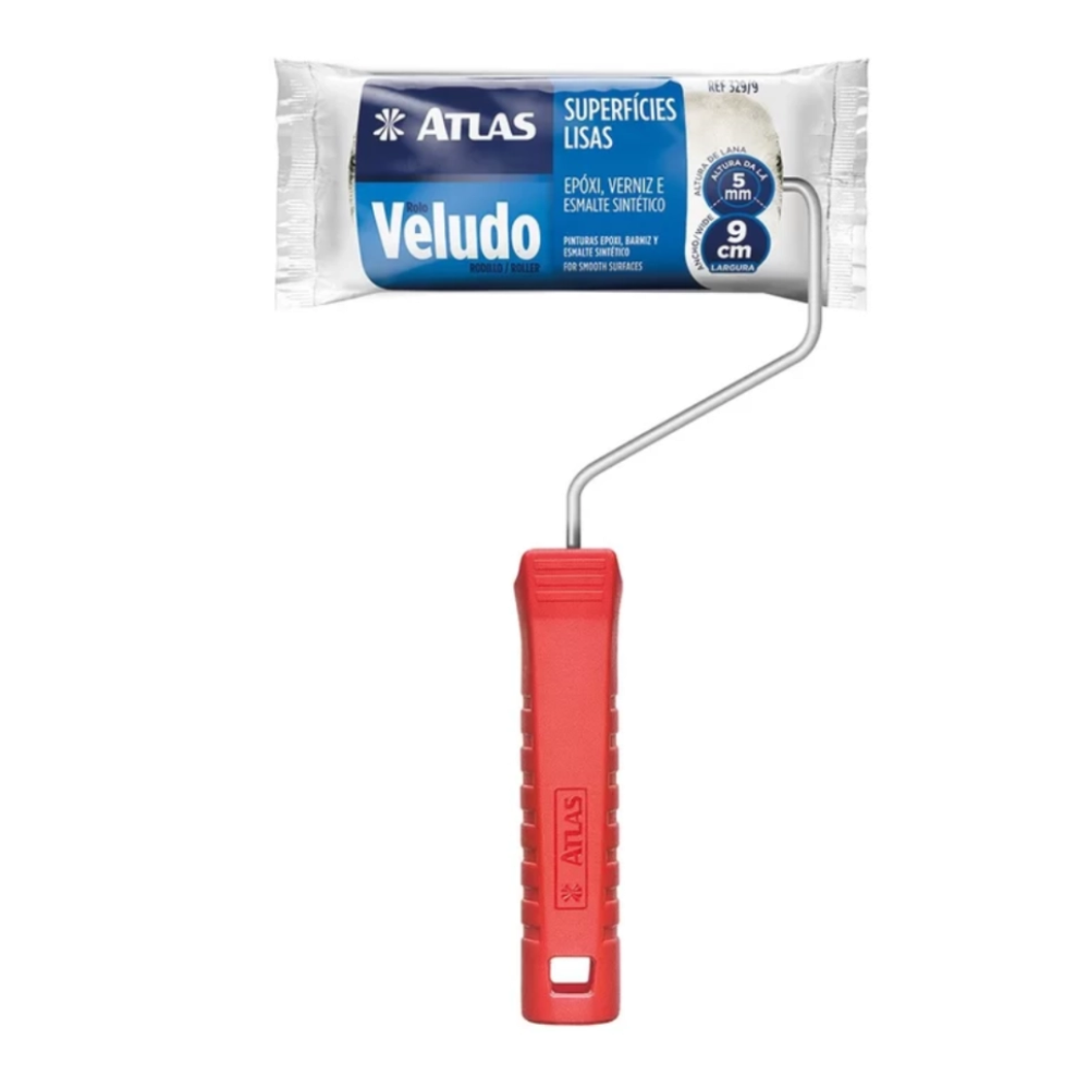 Rolo P/Pintura Veludo 329/9 - 09 cm (Atlas)