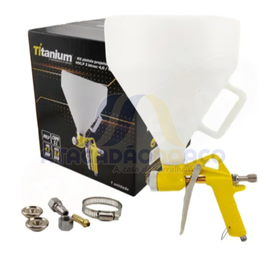 Pistola de Textura C/ 3 Bicos ( Titanium )