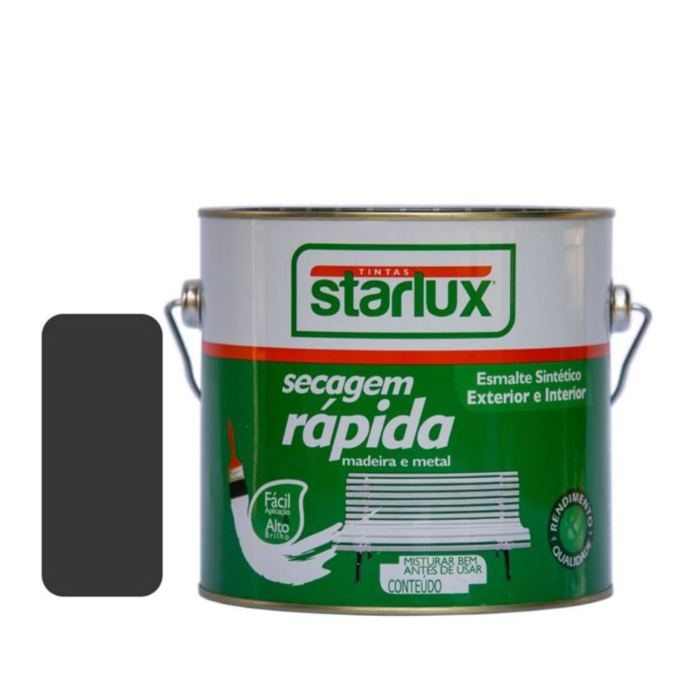 Esmalte Sintético Preto 0,750ML (Starlux)