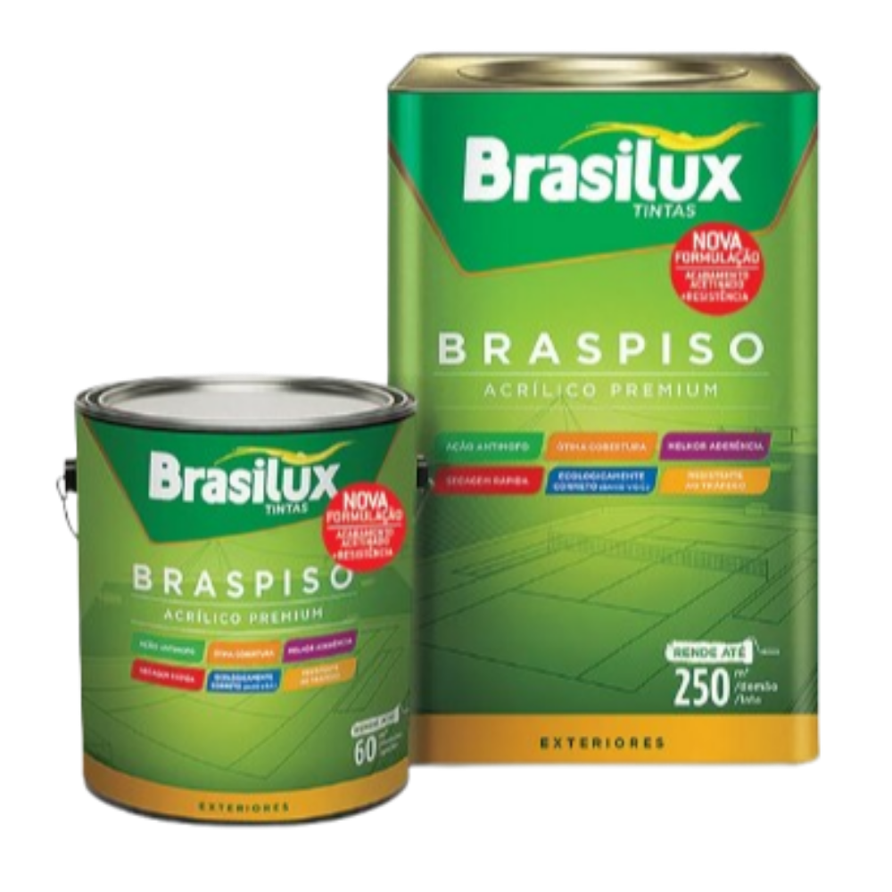 Tinta P/Piso Vermelho Segurança - Galão (Brasilux)