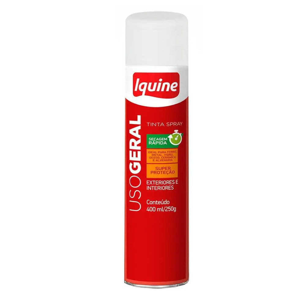 Tinta Spray Branco Brilhante 400ML (Iquine)
