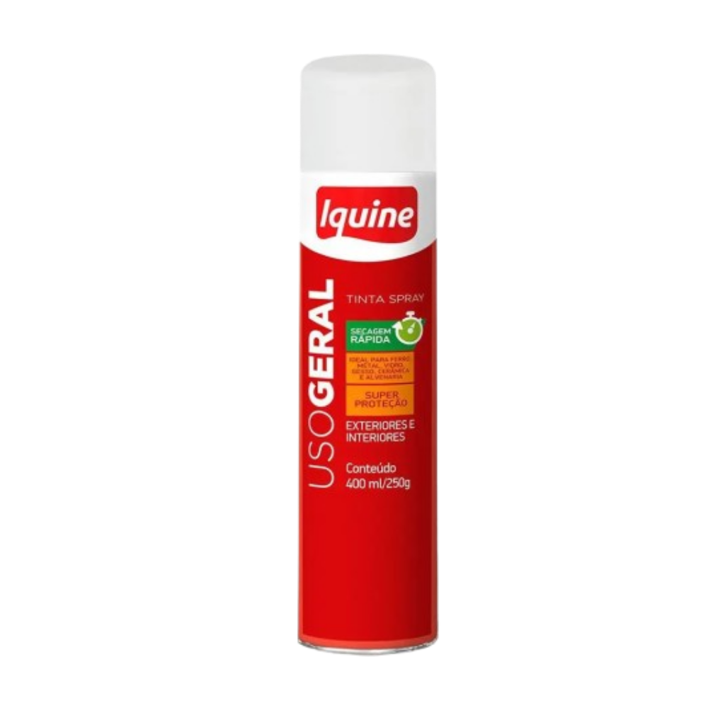Tinta Spray Branco Brilhante 400ML (Iquine)