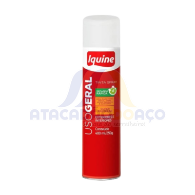 Tinta Spray Branco Brilhante 400ML (Iquine)