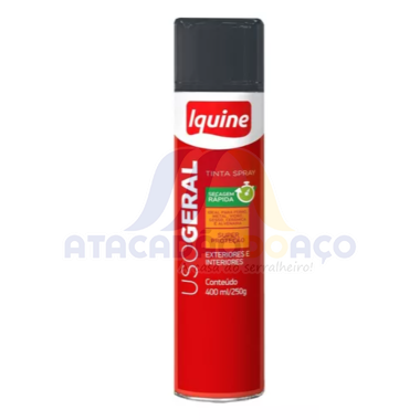 Tinta Spray Preto Brilhante 400ML (Iquine)