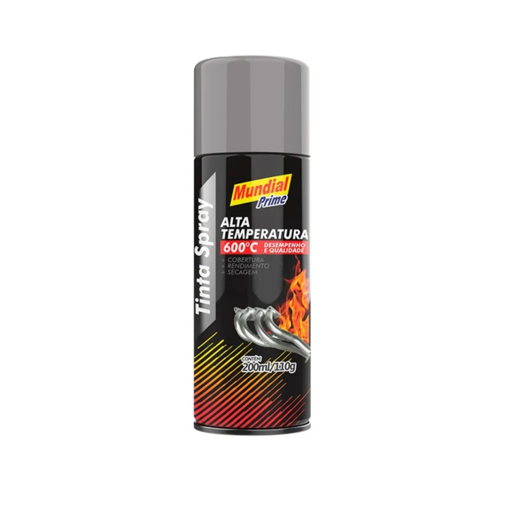 Tinta Spray Aluminio Alta Temp. 200ML (Mundial)
