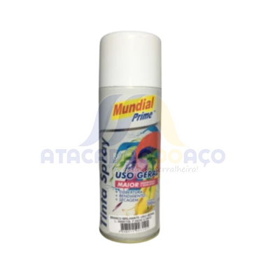 Tinta Spray Branco Brilhante 200ML (Mundial)