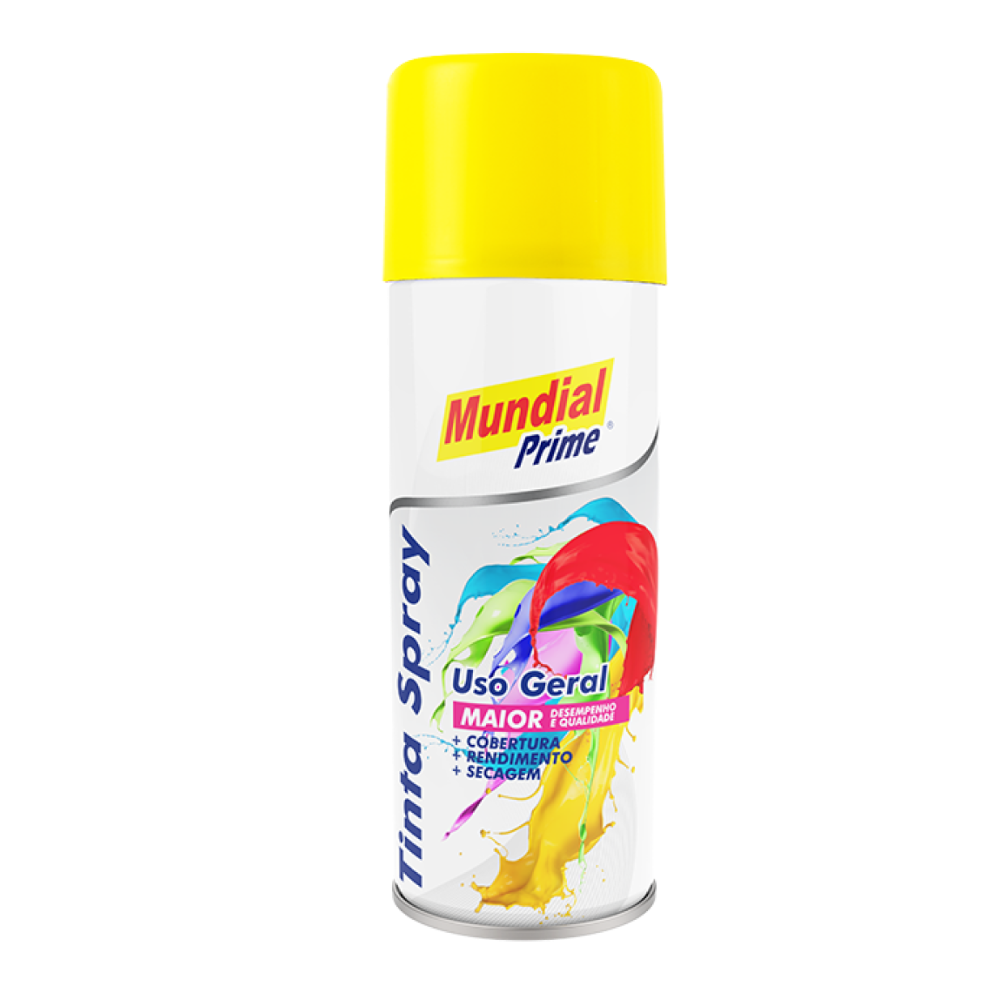 Tinta Spray Amarelo 200ML (Mundial)
