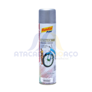 Tinta Spray Prata Metalico 200ML (Mundial)