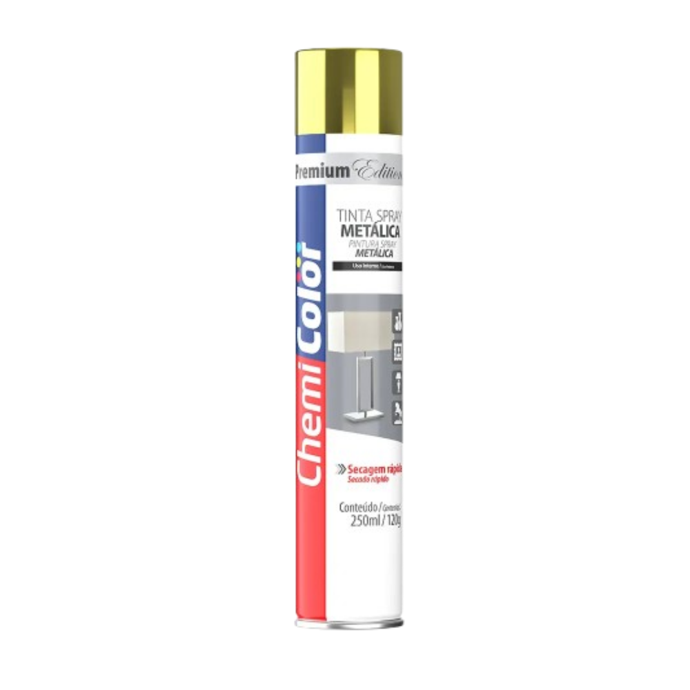 Tinta Spray Met. Ouro 250ML (Chemi Color)