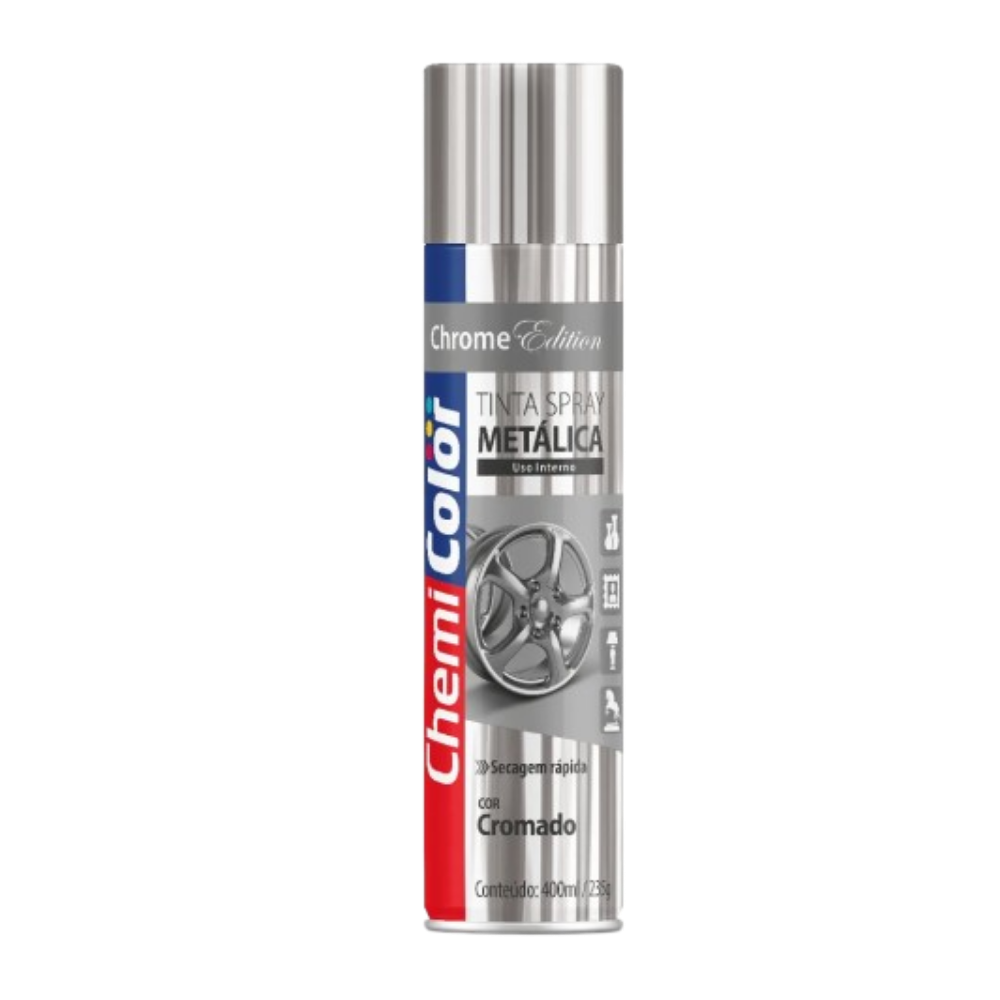 Tinta Spray Metalico Cromado 400ML (Chemi Color)