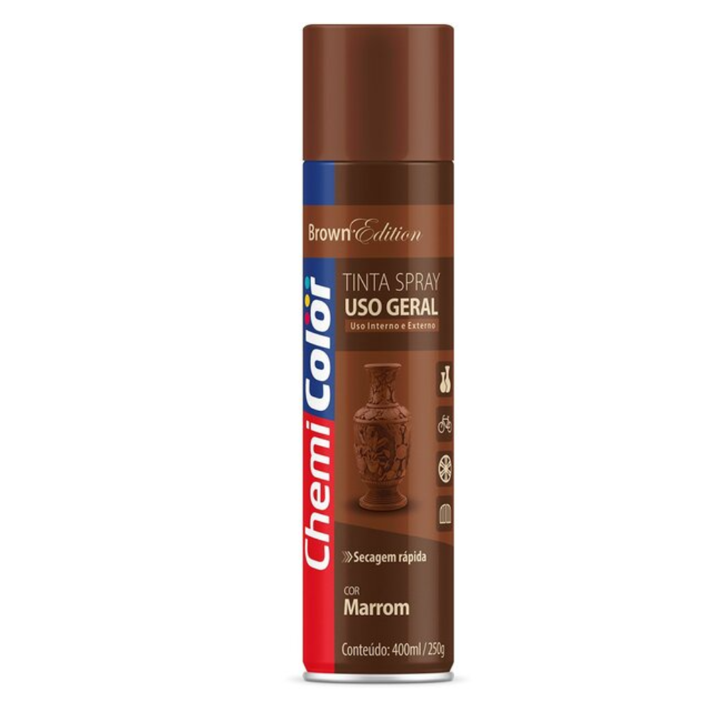 Tinta Spray Marrom 400ML (Chemi Color)