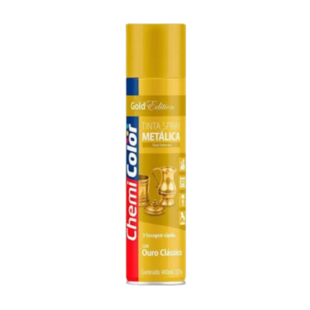 Tinta Spray Met. Ouro 400ML (Chemi Color)