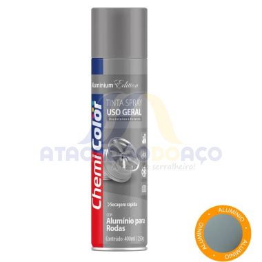 Tinta Spray Aluminio P/ Rodas 400ML (Chemi Color)