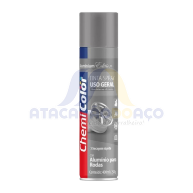 Tinta Spray Aluminio P/ Rodas 400ML (Chemi Color)
