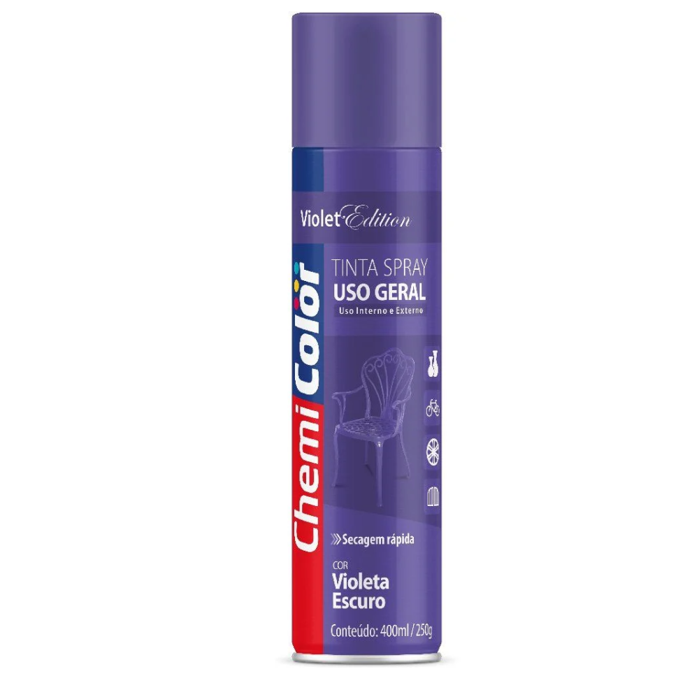 Tinta Spray Violeta Escuro 400ML (Chemi Color)