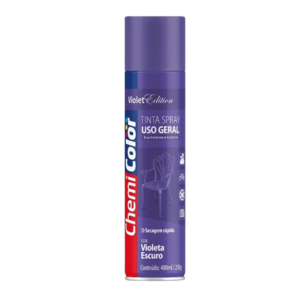 Tinta Spray Violeta Escuro 400ML (Chemi Color)