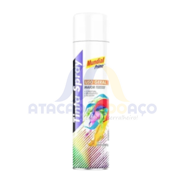 Tinta Spray Branco Brillhante 400ML (Mundial)
