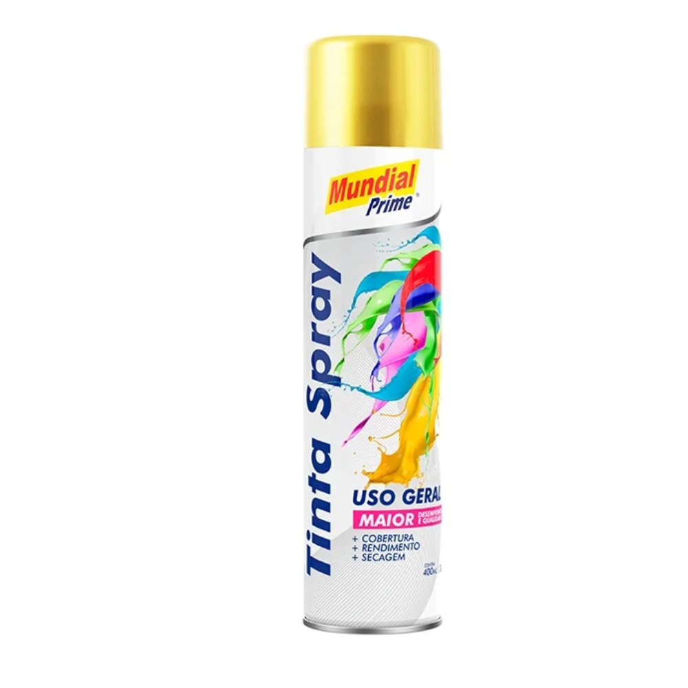 Tinta Spray Dourado Metalico 400ML (Mundial)
