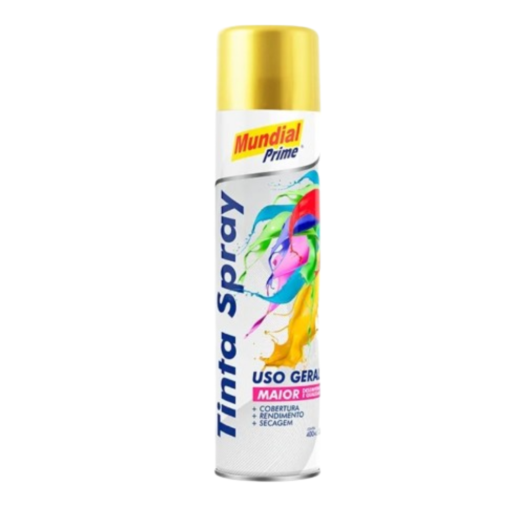 Tinta Spray Dourado Metalico 400ML (Mundial)