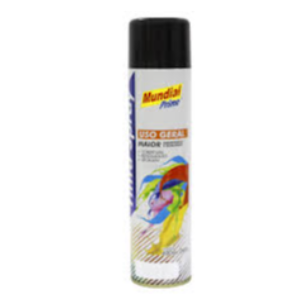 Tinta Spray Preto Brillhante 400ML (Mundial)