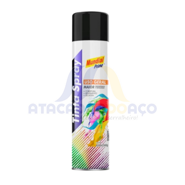 Tinta Spray Preto Brillhante 400ML (Mundial)