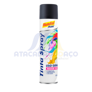 Tinta Spray Preto Fosco 400ML (Mundial)