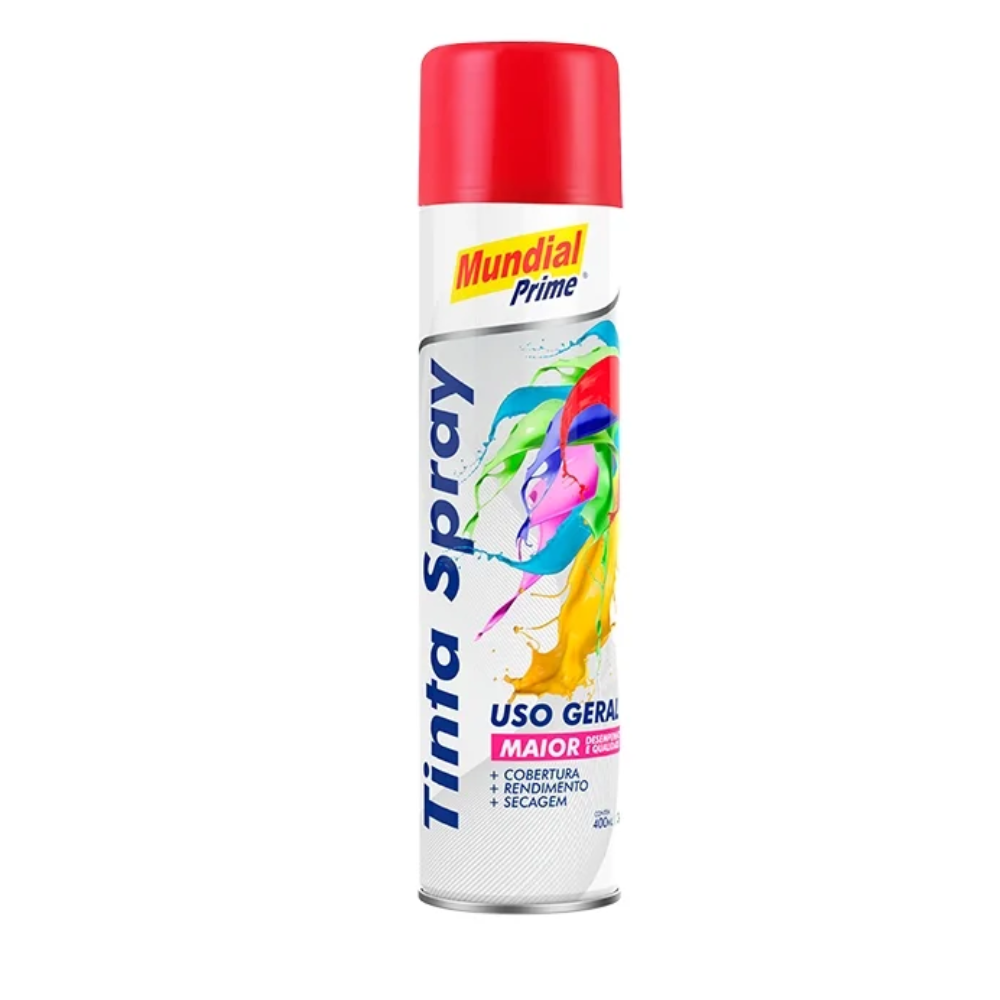 Tinta Spray Vermelho 400ML (Mundial)