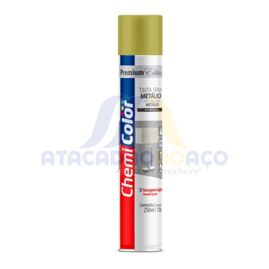Tinta Spray Metalico Dourado 250ML (Chemi Color)