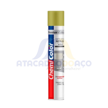 Tinta Spray Metalico Dourado 250ML (Chemi Color)