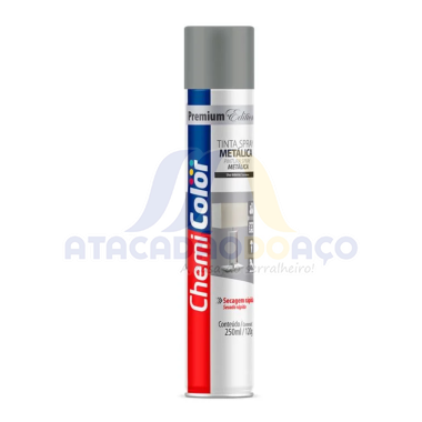 Tinta Spray Metalico Prata 250ML (Chemi Color)
