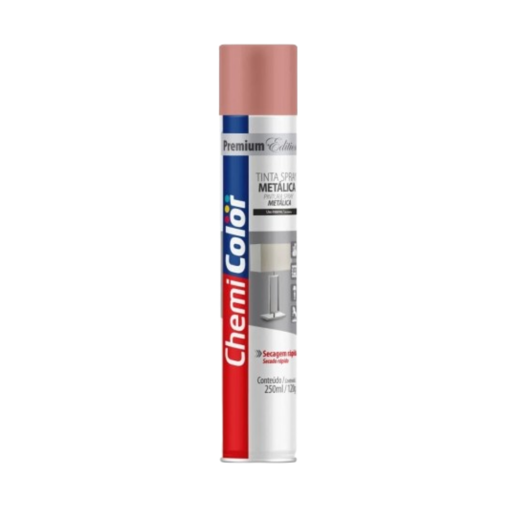 Tinta Spray Metalico Rose 250ML (Chemi Color)