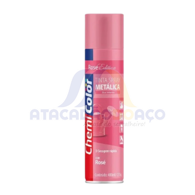 Tinta Spray Metalico Rose 400ML (Chemi Color)