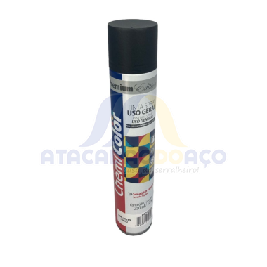 Tinta Spray Preto Fosco 250ML (Chemi Color)