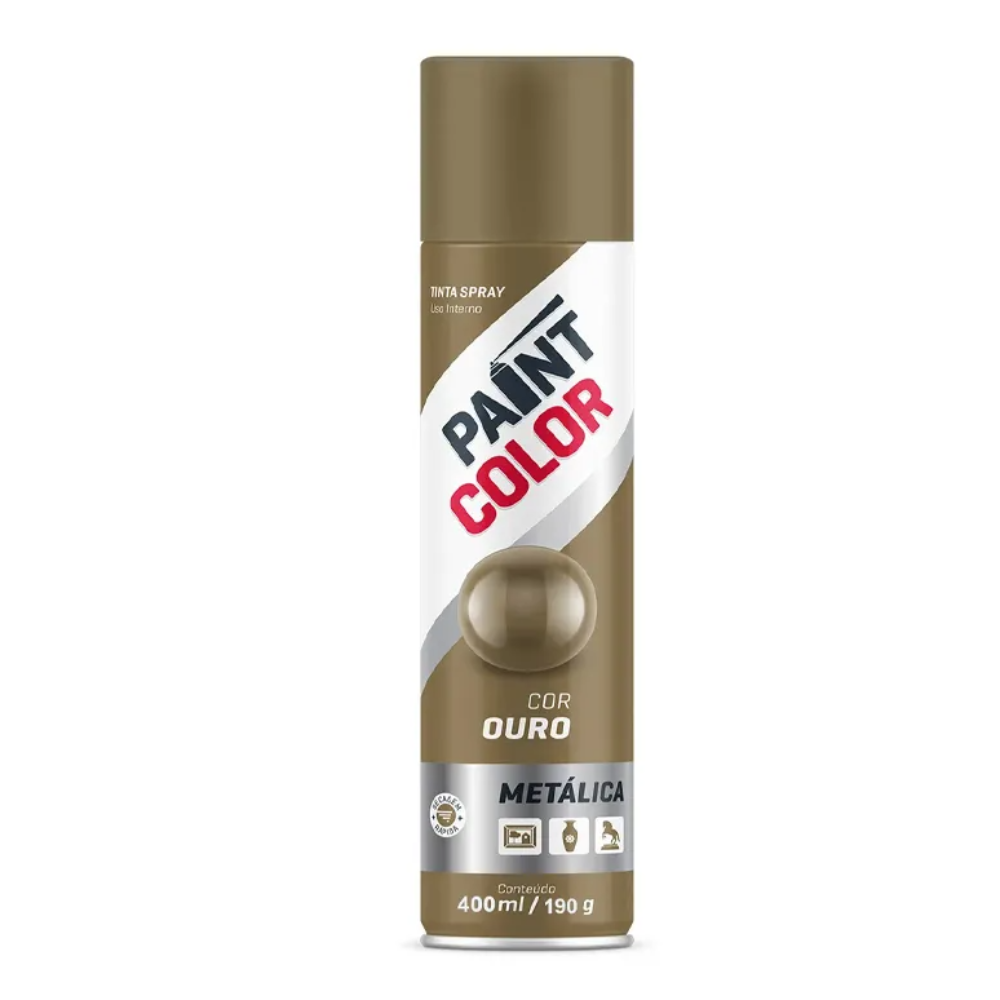 Tinta Spray Metalico Ouro 400ML (Paint Color)