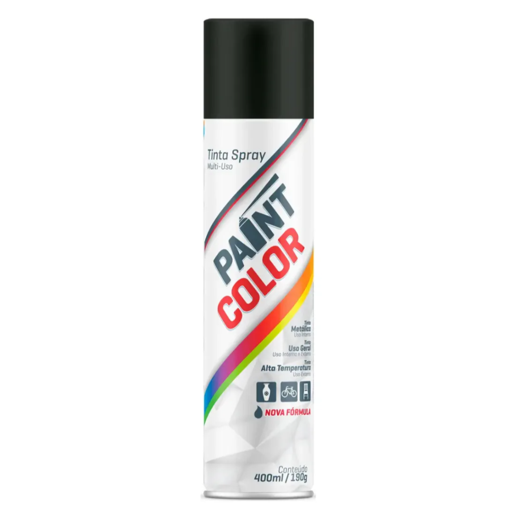 Tinta Spray Preto Fosco 400ML (Paint Color)