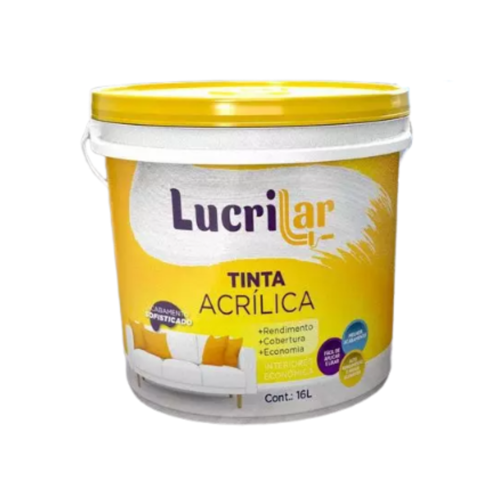 Tinta Int. Branco Gelo Balde - 15LT (Lucrilar)