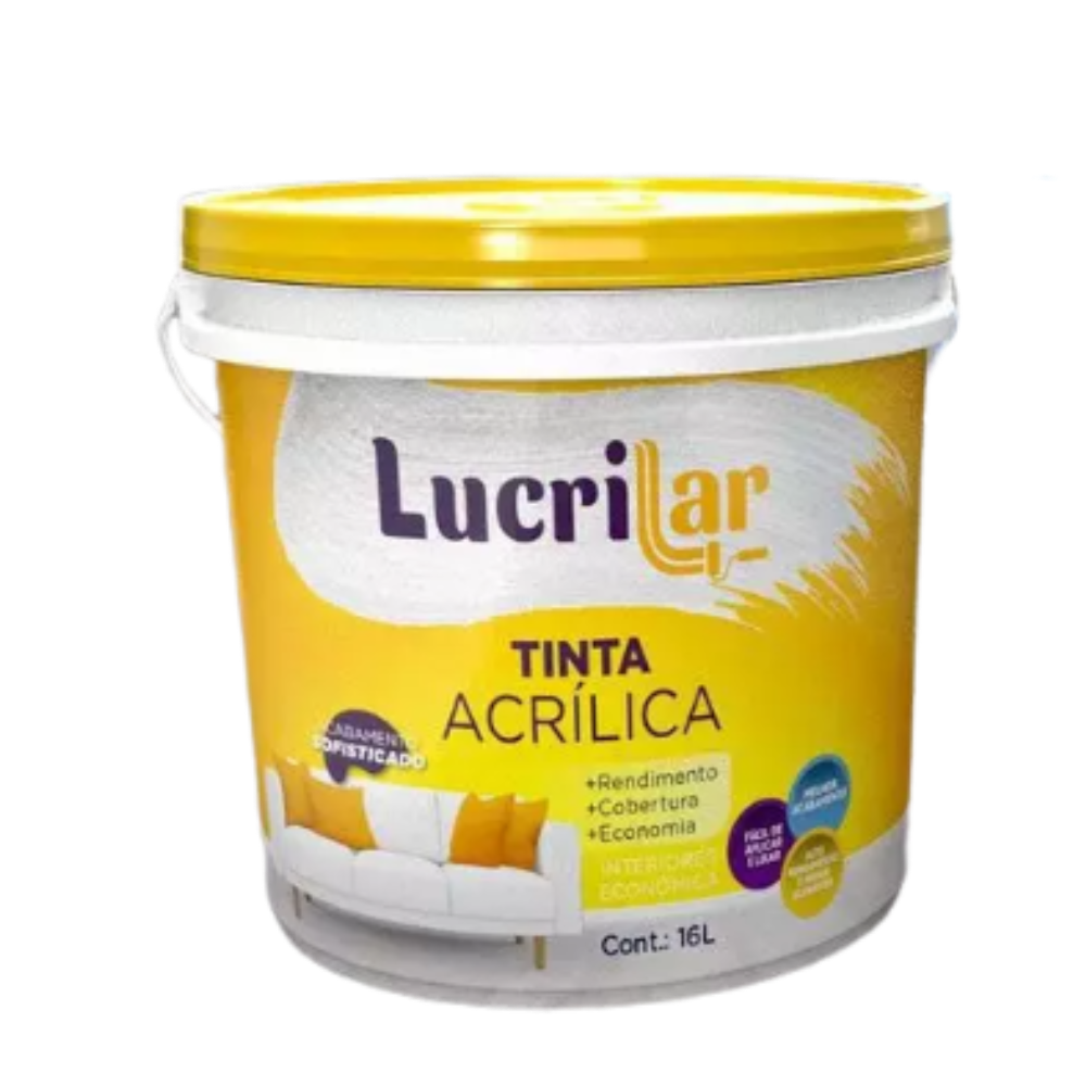 Tinta Int. Branco Neve Balde - 15LT (Lucrilar)
