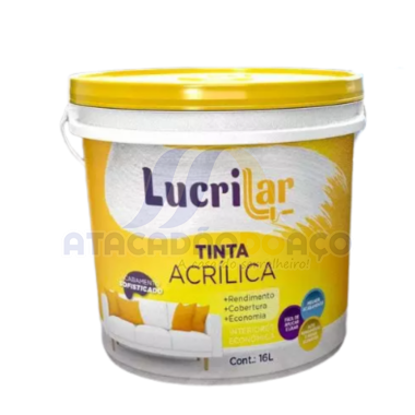 Tinta Int. Branco Neve Balde - 15LT (Lucrilar)