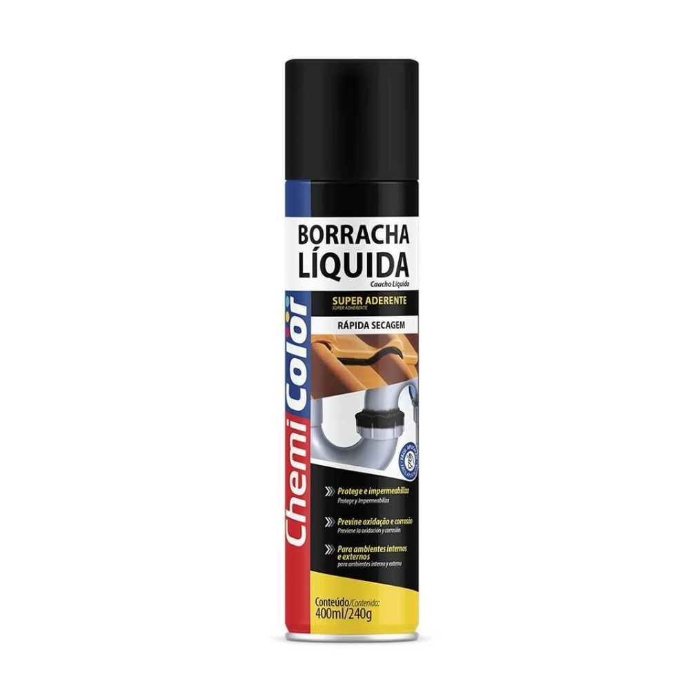 Borracha Liquida Preta 400ML (Chemicolor)