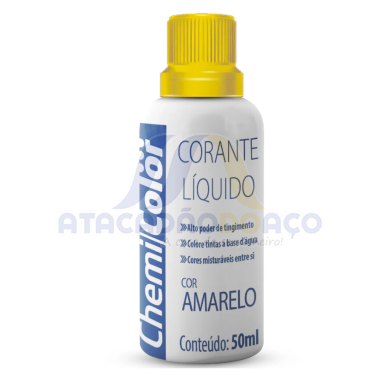 Corante Liquido Amarelo 50ML (Chemi Color)