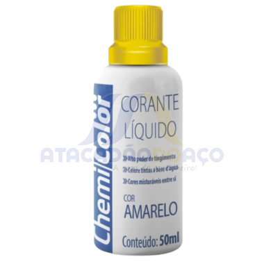 Corante Liquido Amarelo 50ML (Chemi Color)
