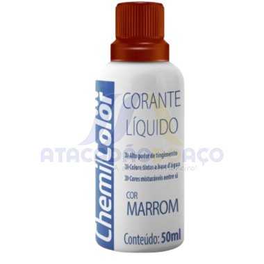 Corante Liquido Marrom 50ML (Chemi Color)