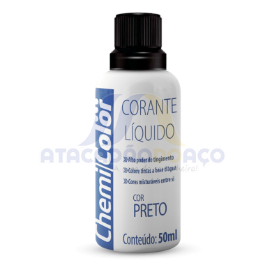 Corante Liquido Preto 50ML (Chemi Color)