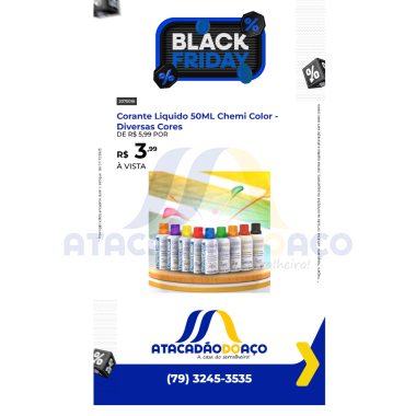 Corante Liquido Vermelho 50ML (Chemi Color)